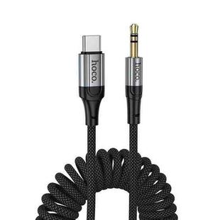 hoco UPA33B Nuevo Type-C to 3.5mm Spring Digital Audio Conversion Cable, Length: 1.5m(Black)