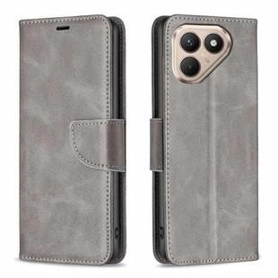 For Tecno Pova 7 Ultra 5G Lambskin Texture Pure Color Flip Leather Phone Case(Grey)