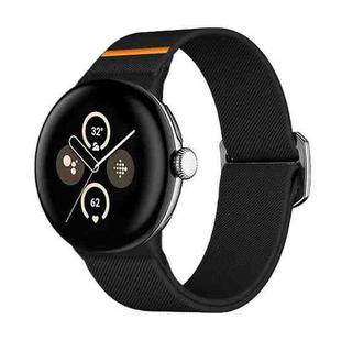 For Google Pixel Watch 3 45mm xDfind Elastic Nylon Watch Band(Black)