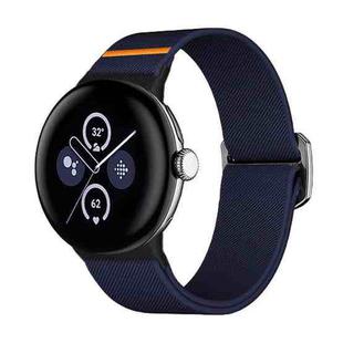 For Google Pixel Watch 3 45mm xDfind Elastic Nylon Watch Band(Dark Blue)