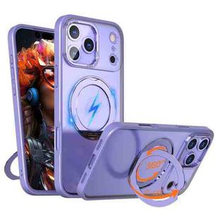 For iPhone 17 Pro Max kalebol MagSafe Metal Ring Holder Phone Case(Light Purple)