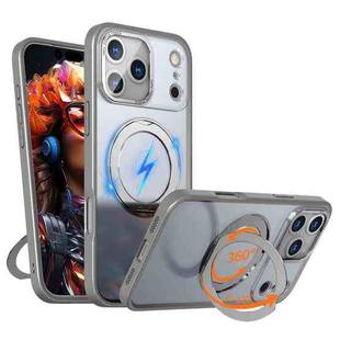 For iPhone 17 Pro Max kalebol MagSafe Metal Ring Holder Phone Case(Titanium Gray)
