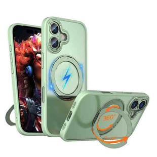 For iPhone 17 kalebol MagSafe Metal Ring Holder Phone Case(Avocado Green)