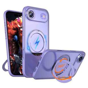 For iPhone 17 Air kalebol MagSafe Metal Ring Holder Phone Case(Light Purple)