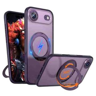 For iPhone 17 Air kalebol MagSafe Metal Ring Holder Phone Case(Dark Purple)
