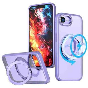 For iPhone 16e kalebol MagSafe Metal Ring Holder Phone Case(Light Purple)