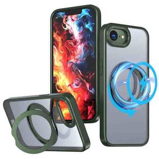 For iPhone 16e kalebol MagSafe Metal Ring Holder Phone Case(Green)