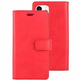 For iPhone 12 / 12 Pro GOOSPERY MANSOOR Crazy Horse Texture Horizontal Flip Leather Case with Holder & Card Slots & Wallet(Red)