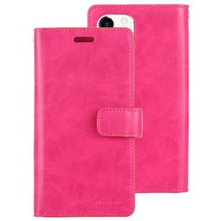 For iPhone 12 / 12 Pro GOOSPERY MANSOOR Crazy Horse Texture Horizontal Flip Leather Case with Holder & Card Slots & Wallet(Rose Red)