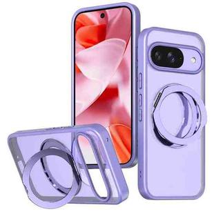 For Google Pixel 9 kalebol MagSafe Metal Ring Holder Phone Case(Light Purple)