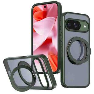 For Google Pixel 9 kalebol MagSafe Metal Ring Holder Phone Case(Green)