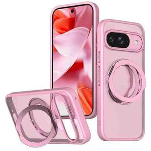 For Google Pixel 9 kalebol MagSafe Metal Ring Holder Phone Case(Pink)