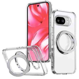 For Google Pixel 9a kalebol MagSafe Metal Ring Holder Phone Case(Transparent)