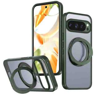 For Google Pixel 9 Pro kalebol MagSafe Metal Ring Holder Phone Case(Green)