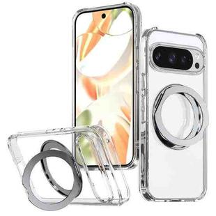 For Google Pixel 9 Pro kalebol MagSafe Metal Ring Holder Phone Case(Transparent)