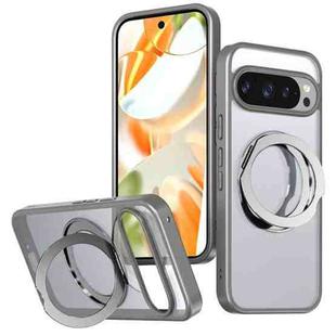 For Google Pixel 9 Pro XL kalebol MagSafe Metal Ring Holder Phone Case(Titanium Gray)