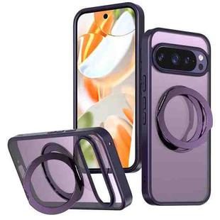 For Google Pixel 9 Pro XL kalebol MagSafe Metal Ring Holder Phone Case(Dark Purple)