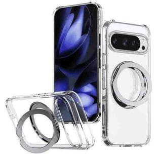 For Google Pixel 10 Pro kalebol MagSafe Metal Ring Holder Phone Case(Transparent)