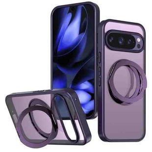 For Google Pixel 10 Pro kalebol MagSafe Metal Ring Holder Phone Case(Dark Purple)