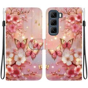 For Infinix Hot 50 4G Crystal Texture Colored Drawing Leather Phone Case(Lantern Butterflies)