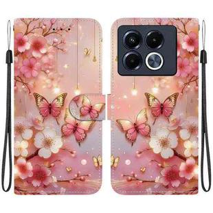 For Infinix Note 40 5G Crystal Texture Colored Drawing Leather Phone Case(Lantern Butterflies)