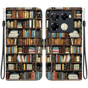 For Infinix Note 40 Pro 4G / 5G / Note 40 Pro+ Crystal Texture Colored Drawing Leather Phone Case(Bookshelf)