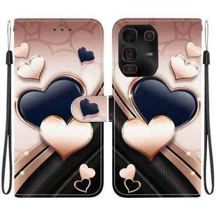 For Infinix Note 50 Pro+ Crystal Texture Colored Drawing Leather Phone Case(Love Heart)