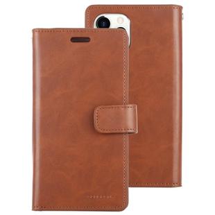 For iPhone 12 Pro Max GOOSPERY MANSOOR Crazy Horse Texture Horizontal Flip Leather Case with Holder & Card Slots & Wallet(Brown)
