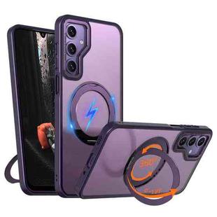 For Samsung Galaxy A16 5G kalebol MagSafe Metal Ring Holder Phone Case(Dark Purple)