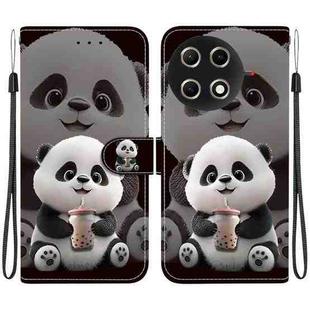For Tecno Camon 30S / Camon 30S Pro Crystal Texture Colored Drawing Leather Phone Case(Milk Tea Bear)