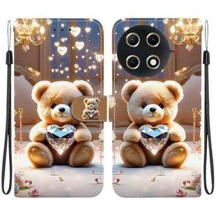 For Tecno Camon 30S / Camon 30S Pro Crystal Texture Colored Drawing Leather Phone Case(Diamond Bear)