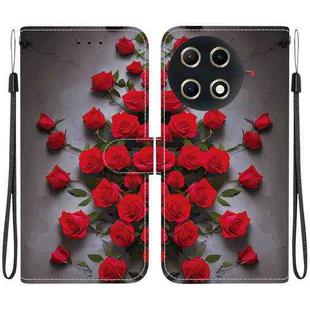 For Tecno Camon 30S / Camon 30S Pro Crystal Texture Colored Drawing Leather Phone Case(Red Roses)