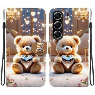 For Tecno Camon 40 Crystal Texture Colored Drawing Leather Phone Case(Diamond Bear)