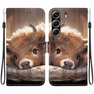 For Tecno Camon 40 Pro Crystal Texture Colored Drawing Leather Phone Case(Calf)
