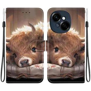 For Tecno Pop 9 4G / Spark Go 1 Crystal Texture Colored Drawing Leather Phone Case(Calf)