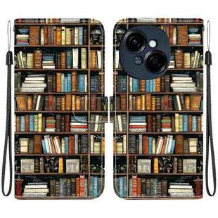 For Tecno Pop 9 4G / Spark Go 1 Crystal Texture Colored Drawing Leather Phone Case(Bookshelf)