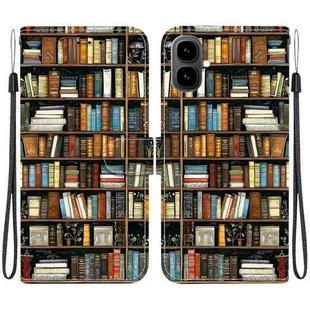 For Tecno Pop 10 / Spark Go 2 4G Crystal Texture Colored Drawing Leather Phone Case(Bookshelf)