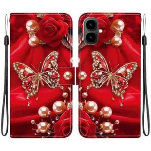 For Tecno Pop 10 / Spark Go 2 4G Crystal Texture Colored Drawing Leather Phone Case(Pearl Butterfly Rose)