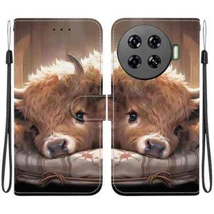 For Tecno Spark 20 Pro+ Crystal Texture Colored Drawing Leather Phone Case(Calf)