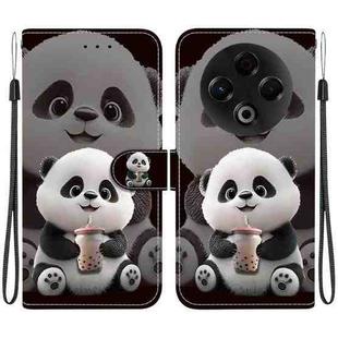 For Tecno Spark 30 4G Crystal Texture Colored Drawing Leather Phone Case(Milk Tea Bear)