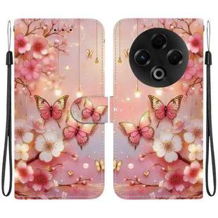 For Tecno Spark 30 4G Crystal Texture Colored Drawing Leather Phone Case(Lantern Butterflies)