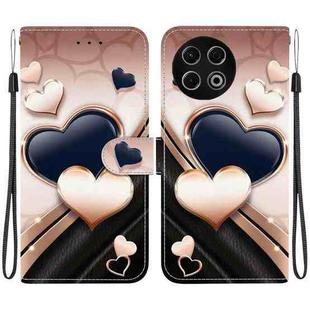 For Tecno Spark 30 Pro Crystal Texture Colored Drawing Leather Phone Case(Love Heart)