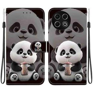 For Tecno Spark 30 Pro Crystal Texture Colored Drawing Leather Phone Case(Milk Tea Bear)