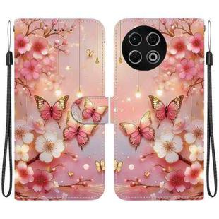 For Tecno Spark 30 Pro Crystal Texture Colored Drawing Leather Phone Case(Lantern Butterflies)