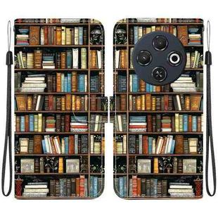 For Tecno Spark 30C 4G Crystal Texture Colored Drawing Leather Phone Case(Bookshelf)