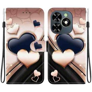For Tecno Spark Go 2024 / Spark 20 / Spark 20C Crystal Texture Colored Drawing Leather Phone Case(Love Heart)