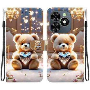 For Tecno Spark Go 2024 / Spark 20 / Spark 20C Crystal Texture Colored Drawing Leather Phone Case(Diamond Bear)