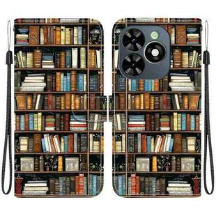 For Tecno Spark Go 2024 / Spark 20 / Spark 20C Crystal Texture Colored Drawing Leather Phone Case(Bookshelf)