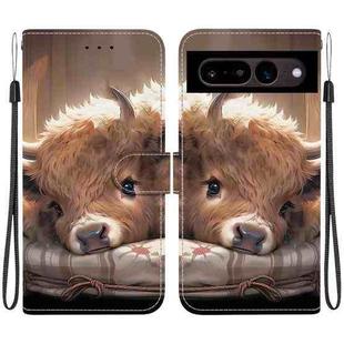 For Google Pixel 7 Crystal Texture Colored Drawing Leather Phone Case(Calf)