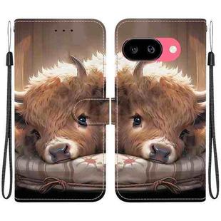 For Google Pixel 9a Crystal Texture Colored Drawing Leather Phone Case(Calf)
